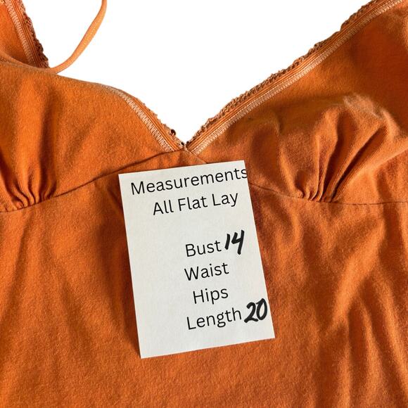 J. Crew Orange Cami Size Medium Summer Staple Beach Wear - Picture 4 of 5